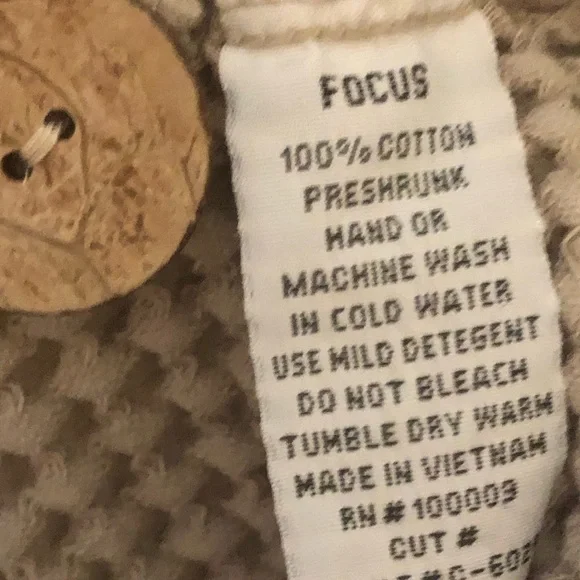 Focus Casual Life Women's Button Up Waffle Weave Tan Jacket Size 3XL - Picture 6 of 6